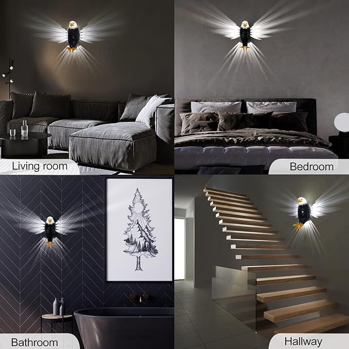 Modern Creative Owl Eagle Shape Wall Lamp