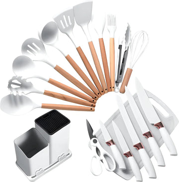 19pcs Silicone Kitchen Spatula Set