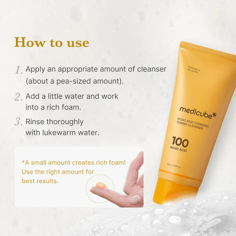 Medicube - Kojic Acid Turmeric Toning Cleanser (120g)